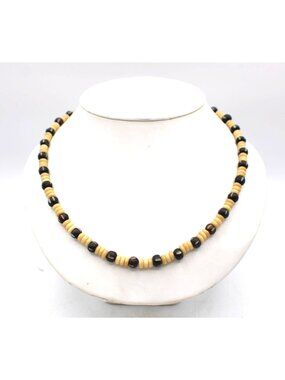 Handmade Tribal Beaded Necklace Earthy Colors Southwestern Corded Minimal Boho